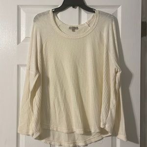 Cream long sleeve top